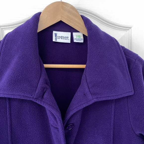 🛍 2 for $25! 🛍 Windham Harbour - Purple Button up Sweater/Jacket - Picture 2 of 6